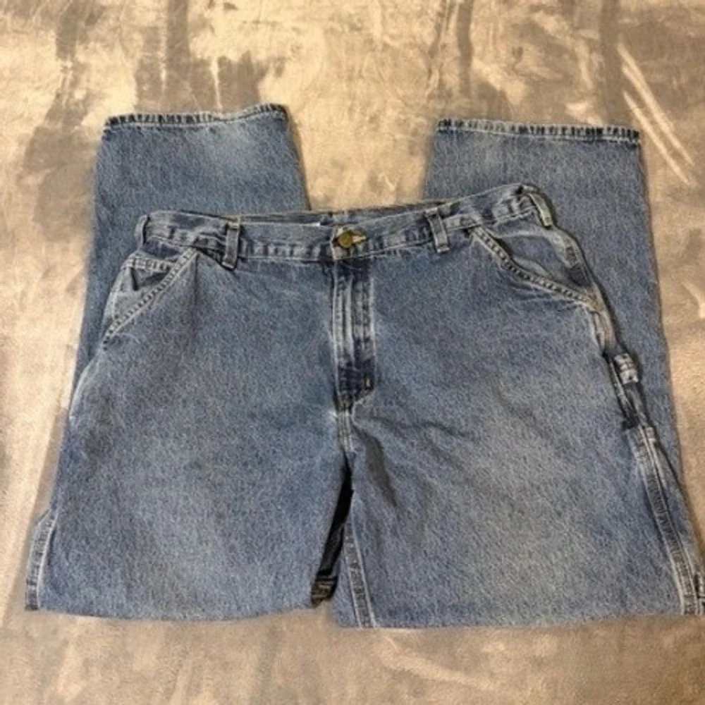 Carhartt B13-DPS Mens 38x30 Blue Denim Original Dungaree Fit Carpenter‎ Jeans